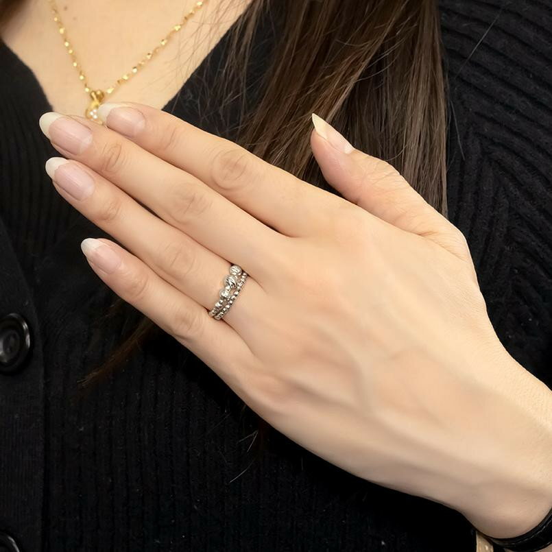 【ふるさと納税】 18金 リング k18 指輪 フリーサイズ 2連 形状記憶 ミラーボール レディース ゴールド 18k ホワイトゴールドk18 地金 シンプル ジュエリー 人気 山梨県 昭和町 送料無料 240311an400w SWAA156 サムネイル3