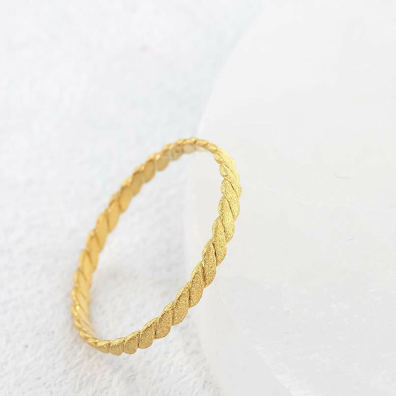 【ふるさと納税】 24金 リング 純金 レディース 鍛造 指輪 ゴールド 24k 金 編み込み ダイヤモンドダスト k24 地金 ピンキーリング231207101k24 SWAA162 サムネイル3