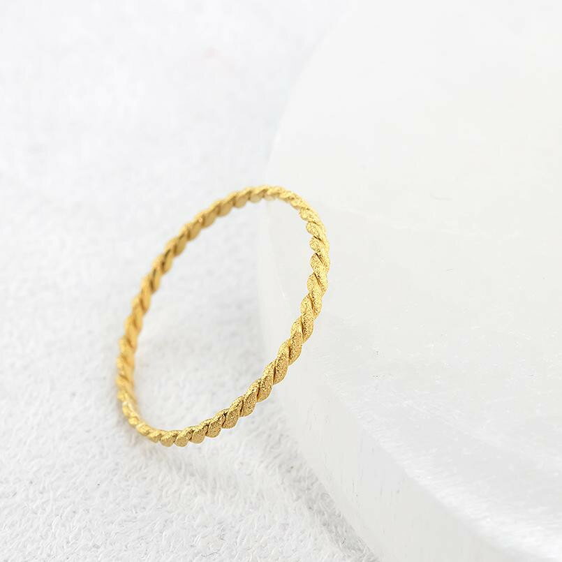【ふるさと納税】 24金 リング 純金 メンズ 鍛造 指輪 ゴールド 24k 金 編み込み ダイヤモンドダスト k24 地金 ピンキーリング231207100k24 SWAA163 サムネイル3