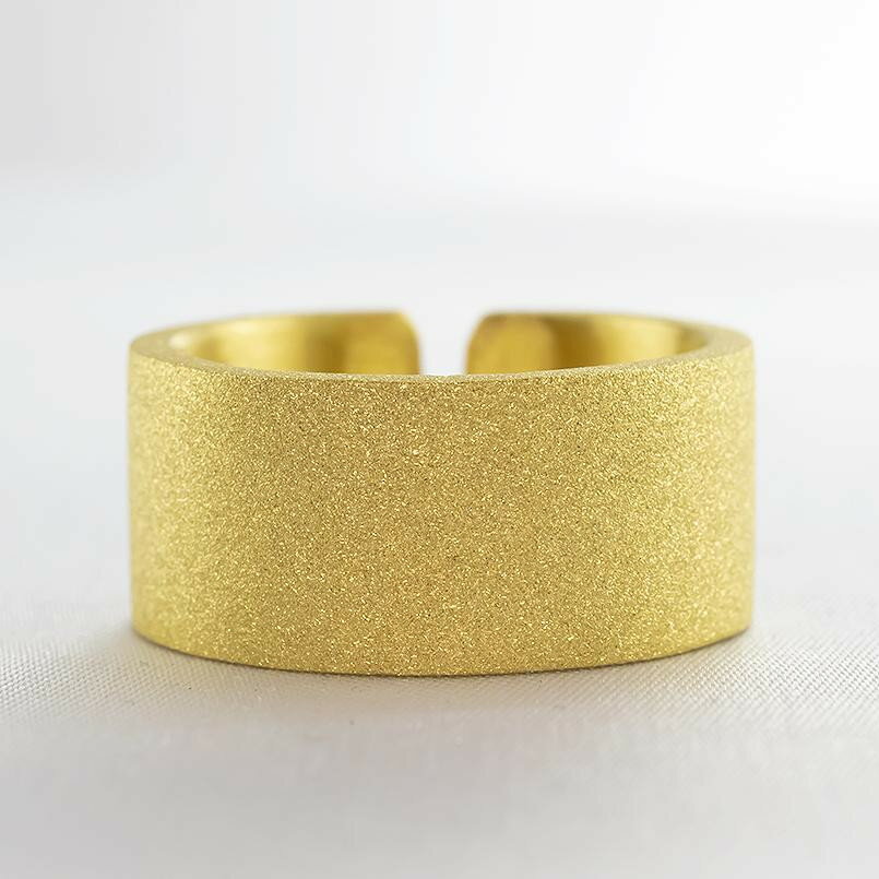 【ふるさと納税】 24金 リング 純金 鍛造 造幣局検定刻印付 メンズ 10ミリ幅 金 ゴールド 24k 指輪 ダイヤモンドダスト k24 地金 幅広 フリーサイズ　231107100k24m SWAA164 サムネイル2