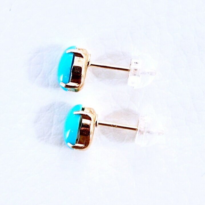 【ふるさと納税】 ふるさと納税 K18 イエローゴールド ピアス ギフト ジュエリー 保証書付 ケース付 贈り物 人気 おすすめ 山梨県 昭和町 母の日 敬老の日 K18 イエローゴールド ターコイズ トルコ石オーバル 一粒石 ピアス 保証書付 KO-0048 SWAD061 サムネイル2