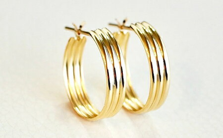 【ふるさと納税】ふるさと納税 フープピアス イエローゴールド ジュエリー k18 地金 18k 18金 ピアス ジュエリーケース付 保証書付 おしゃれ ギフト プレゼント 山梨県 昭和町K18 イエローゴールド 地金 フープピアス(直径20mm) 保証書付 KO-0009SWAD003 サムネイル3