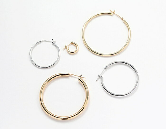 【ふるさと納税】ふるさと納税 プラチナ フープ ピアス ジュエリー フープピアス アクセサリー ベーシック シンプル ファッション おしゃれ 誕生日 ギフト プレゼント 贈り物 山梨県 昭和町 母の日 人気 プラチナ 18金 イエローゴールド ピンクゴールド フープピアス 選べる - 画像2