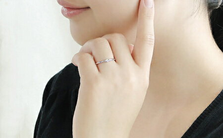 【ふるさと納税】【0.1ct】PT900 ダイヤモンド一粒リング（5号～14.5号）　CSR0106 SWAV005 プラチナ ダイヤモンド 一粒 0.1カラット リング 指輪 ダイヤ シンプル ファッション 誕生日 ギフト プレゼント 山梨県 昭和町 母の日 人気 ジュエリー ダイヤモンド ダイヤ サムネイル2