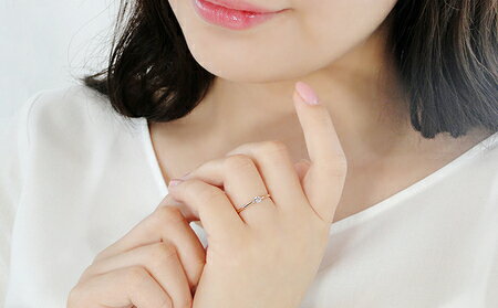 【ふるさと納税】 ふるさと納税 18金 ピンクゴールド ダイヤモンド 0.1カラット リング 指輪 ダイヤ シンプル ファッション 誕生日 ギフト プレゼント 贈り物 山梨県 昭和町 人気 保証書 ケース付 【0.1ct】K18PG ダイヤモンド一粒リング（5号～14.5号）CSR0106-18P SWAV006 - 画像3