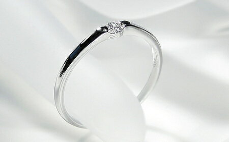 【ふるさと納税】【0.1ct】PT900 ダイヤモンド一粒リング（5号～14.5号）　CSR0106 SWAV005 プラチナ ダイヤモンド 一粒 0.1カラット リング 指輪 ダイヤ シンプル ファッション 誕生日 ギフト プレゼント 山梨県 昭和町 母の日 人気 ジュエリー ダイヤモンド ダイヤ サムネイル3