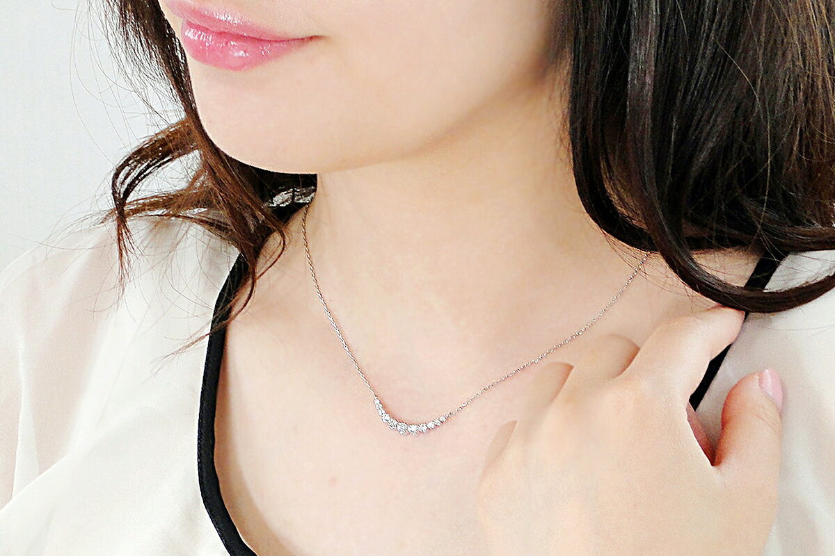 【ふるさと納税】 ふるさと納税 プラチナ プラチナ900 ダイヤモンド ネックレス ラインネックレス ギフト ジュエリー 贈り物 人気 おすすめ 山梨県 昭和町 母の日 敬老の日 【0.3ct】プラチナ900　ダイヤモンド　ラインネックレス　CSN00106-pt SWAV013 サムネイル3
