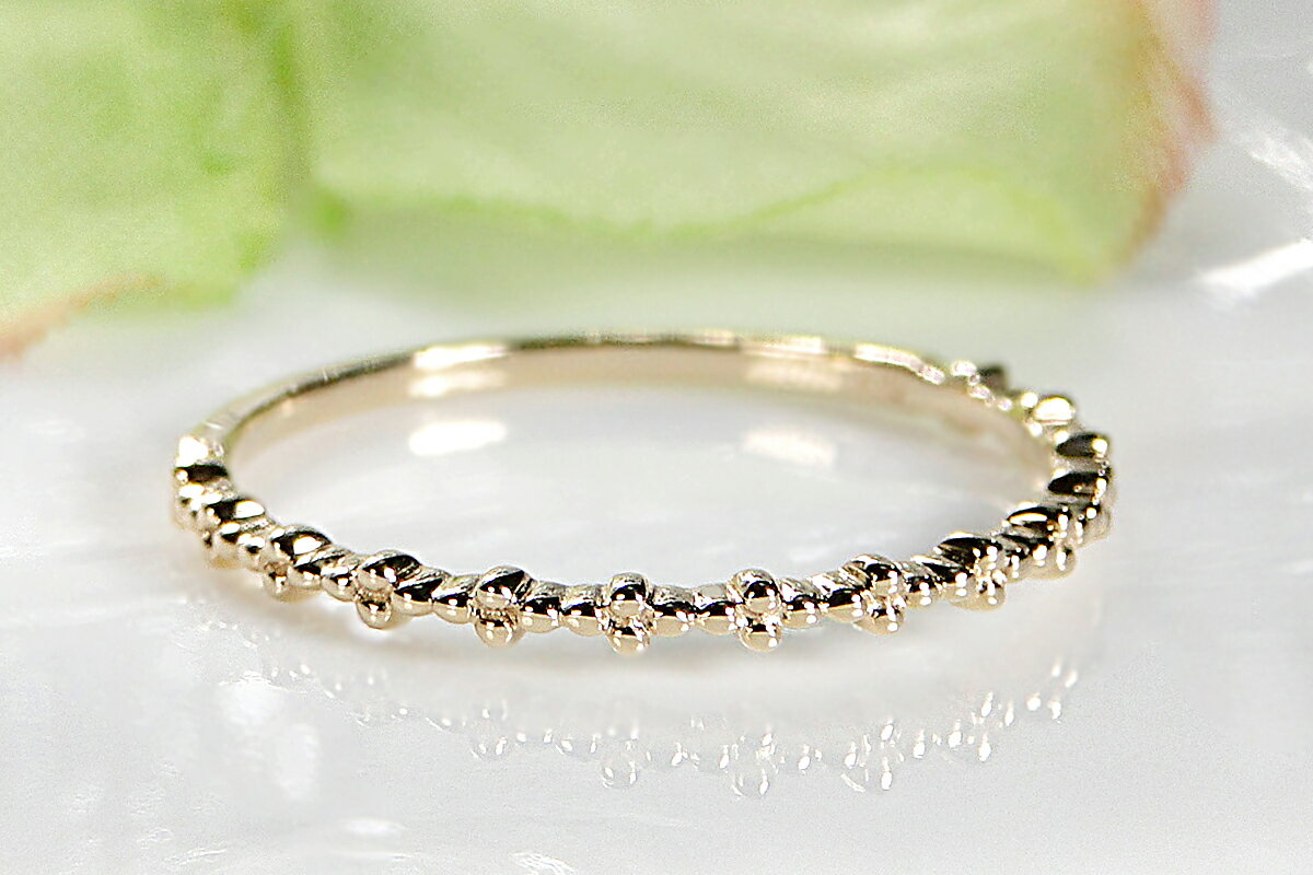 【ふるさと納税】 【K10YG】 フラワーデザイン リング　EmR0127-18Y SWAV023 サムネイル2