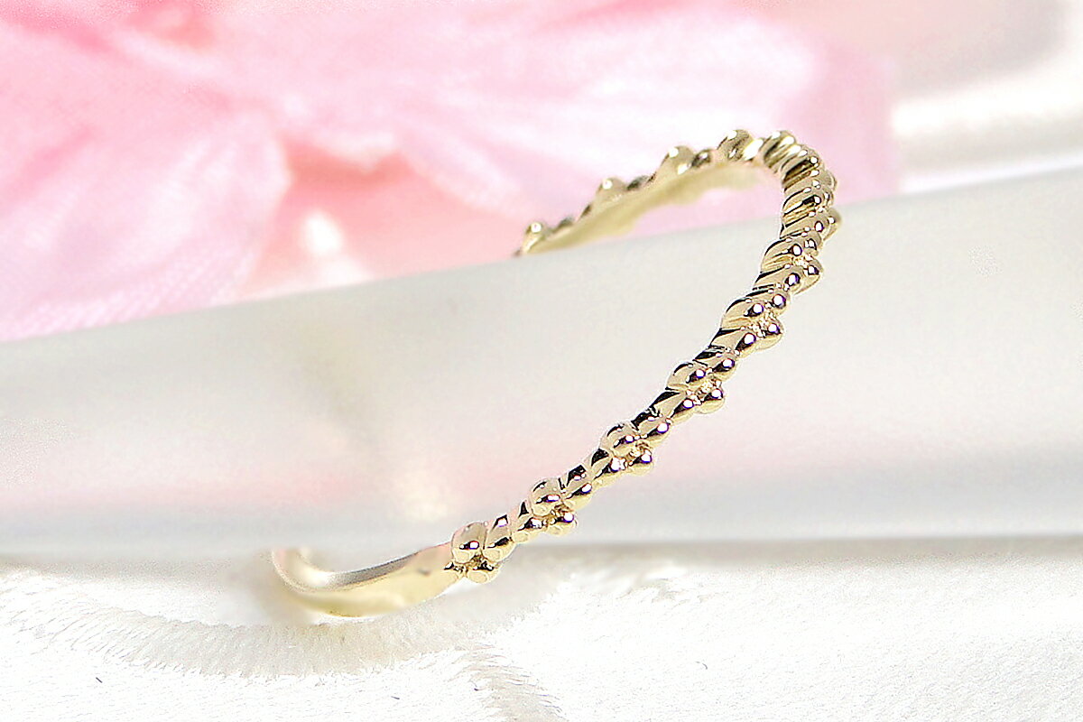 【ふるさと納税】 【K10YG】 フラワーデザイン リング　EmR0127-18Y SWAV023 サムネイル3