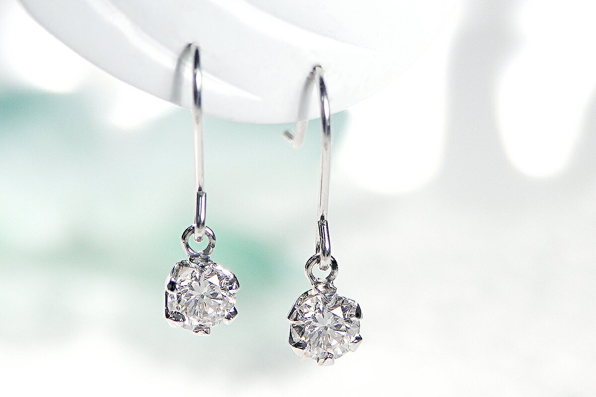 【ふるさと納税】 Pt900【0.3ct】一粒 ダイヤモンド アメリカン フックピアス CSP00033 SWAV030 サムネイル3