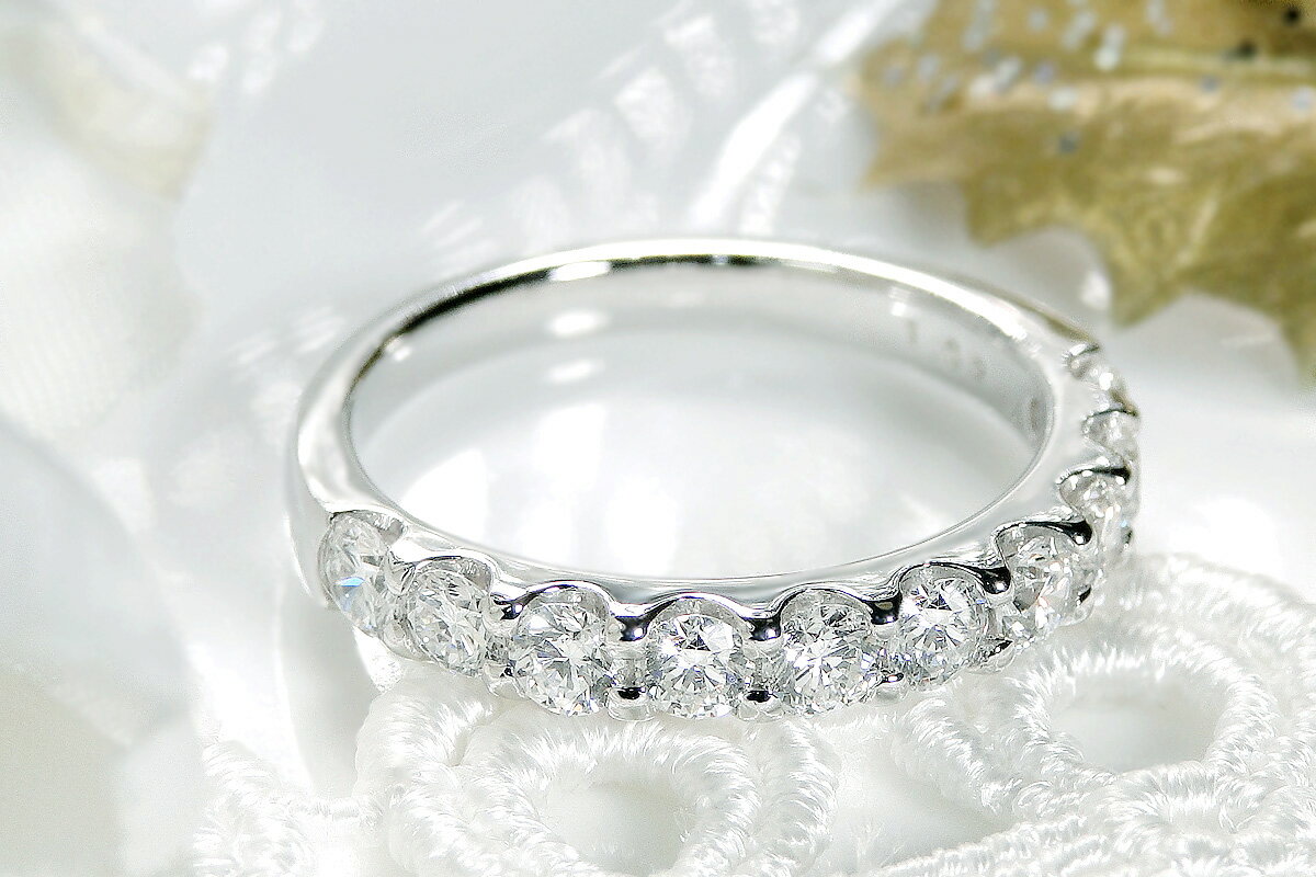 【ふるさと納税】 pt950【1.0ct】 ベルギーメイク ハートアンドキューピッド ダイヤモンド エタニティ リング CSR0114 SWAV048 サムネイル3