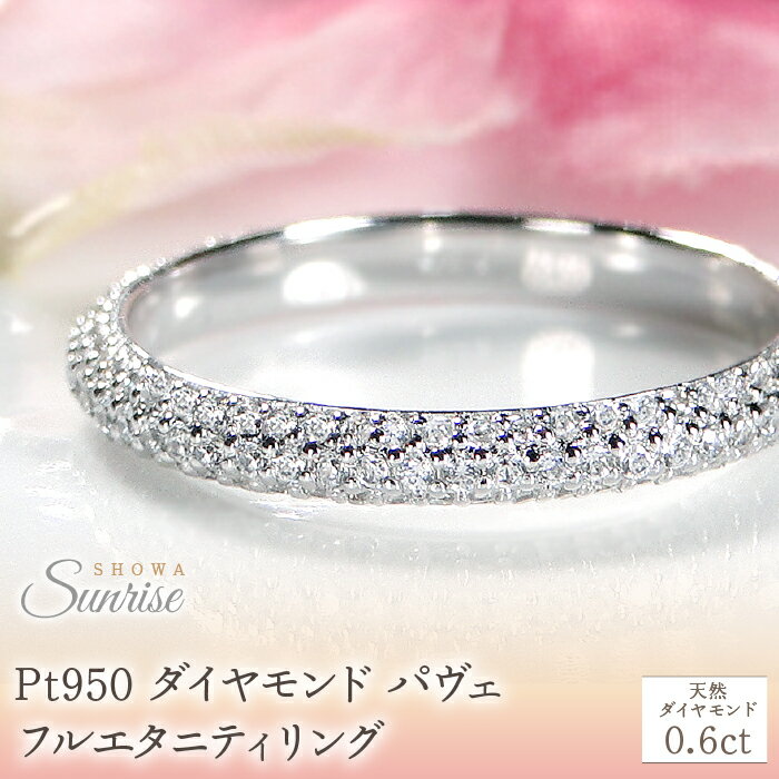 Pt950 ダイヤモンド パヴェ フルエタニティ リング 【0.6ct】 CSR0388-pt SWAV053