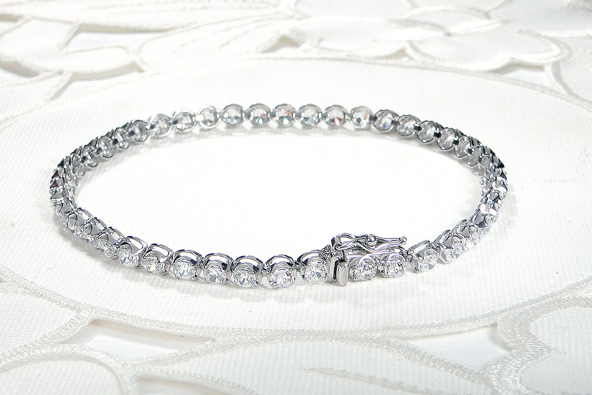 【ふるさと納税】 【5.0ct】PT900 天然ダイヤモンド テニスブレスレット　18.5cm csbl00036-pt SWAV056 サムネイル3