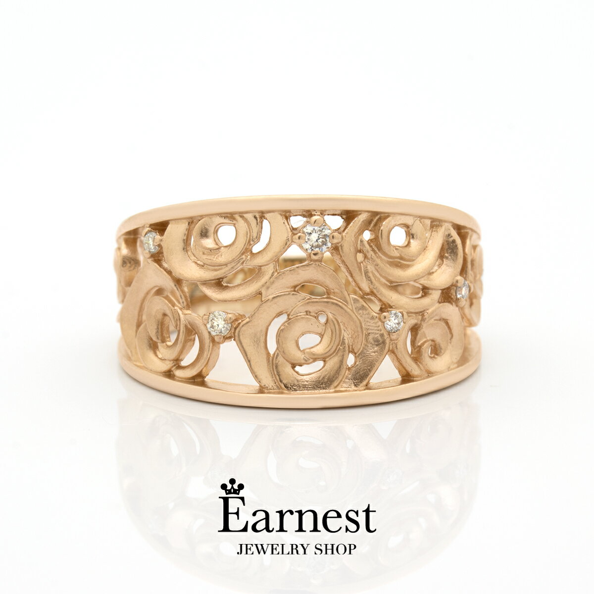 【ふるさと納税】 K18PG ダイヤモンド0.05ct ローズリング KR-600 ふるさと納税 K18PG リング 高級 贈答 プレゼント ギフト お礼 お返し 贈り物 桐箱入り 記念日 人気 山梨県 SWBO004 サムネイル2