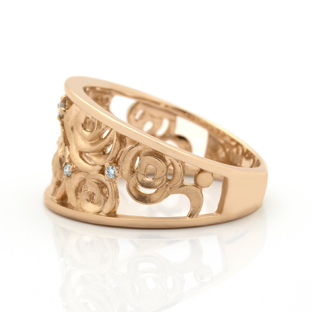 【ふるさと納税】 K18PG ダイヤモンド0.05ct ローズリング KR-600 ふるさと納税 K18PG リング 高級 贈答 プレゼント ギフト お礼 お返し 贈り物 桐箱入り 記念日 人気 山梨県 SWBO004 サムネイル3