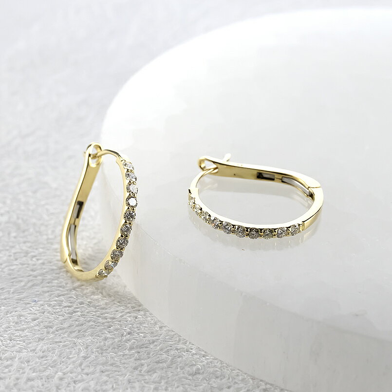 【ふるさと納税】 18金 フープ ピアス 18k ダイヤモンド フープピアス レディース 大きめ ゴールド ペア ダイヤ 0.5ct 中折れ式 貫通式 イエローゴールドK18 18k 250226hy203y 山梨県 昭和町 ジュエリー アクセサリー ギフト プレゼント記念日 誕生日 SWAA282-k18 サムネイル3