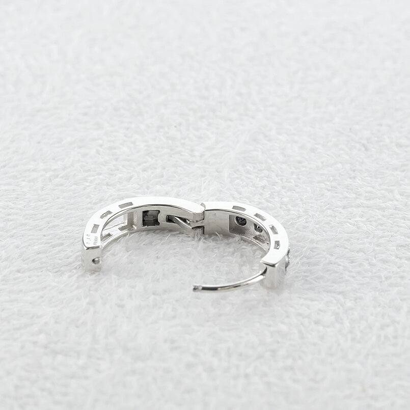 【ふるさと納税】 プラチナ フープ ピアス 片耳 ブラックダイヤモンド フープピアス ダイヤ 0.10ct 中折れ式 金属アレルギー 対応 pt900 リングピアス シンプル250401bd200pu 山梨県 昭和町 ジュエリー アクセサリー ギフト プレゼント 贈り物 記念日 誕生日SWAA281-bdp - 画像3