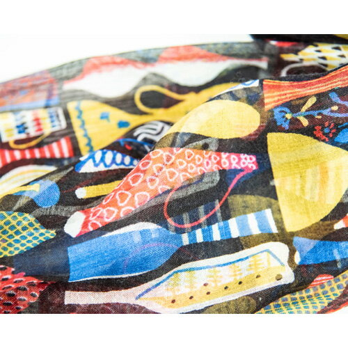 【ふるさと納税】 No.135 スティグ・リンドベリ　ポテリー　マルチカラー ／ ファッション 織物 送料無料 大判 薄手 軽量 レディース メンズ 男女兼用 ファッション 小物 武藤 muto 西桂町 山梨県 クリスマス プレゼント サムネイル2