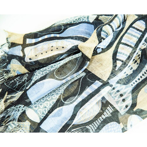 【ふるさと納税】 No.136 スティグ・リンドベリ　ポテリー　グレー ／ ファッション 織物 送料無料 大判 薄手 軽量 レディース メンズ 男女兼用 ファッション 小物 武藤 muto 西桂町 山梨県 クリスマス プレゼント サムネイル2