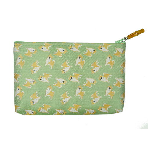 【ふるさと納税】 No.372 がま口＆ポーチ　iruyo　柴犬　緑 ／ わんちゃん ワンちゃん 送料無料 山梨県 サムネイル2