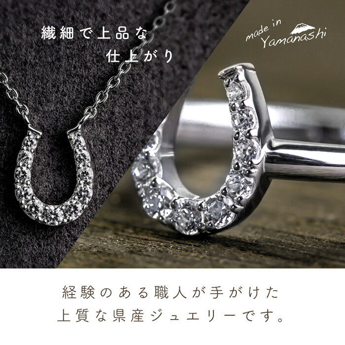 【ふるさと納税】 ダイヤ pt900 ダイヤモンド リング ネックレス 馬蹄 2点 セット 鑑別書 保証書 ケース 付 ジュエリー アクセサリー 指輪 ペンダント 宝石 プラチナ ギフト プレゼント 贈り物 記念日 お祝い 誕生日 人気 高級 送料無料 山梨県 西桂 クリスマス町 サムネイル2