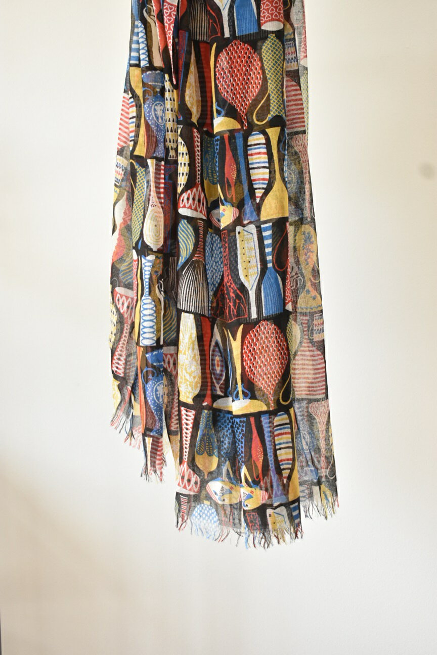 【ふるさと納税】【富士の伏流水で織りなす高級天然素材ストール】スティグ・リンドベリ　ポテリー　マルチカラー ふるさと納税 ストール おしゃれ 高級素材 ファッション 女性 レディース 山梨県 鳴沢村 送料無料 NSAB003 サムネイル3