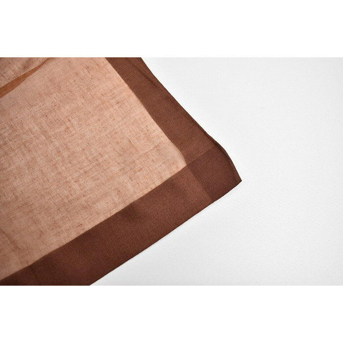 【ふるさと納税】 シルク×カシミヤストール Frame(ブラウン)(男女兼用)天然素材ストール専門店muto FAA4026 サムネイル2