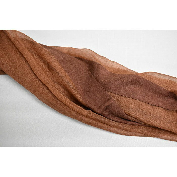 【ふるさと納税】 シルク×カシミヤストール Frame(ブラウン)(男女兼用)天然素材ストール専門店muto FAA4026 サムネイル3