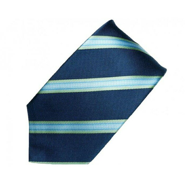 【ふるさと納税】 郡内織物「富士桜工房」シルクネクタイ ぼかし縞 青碧 FAA1002 サムネイル2