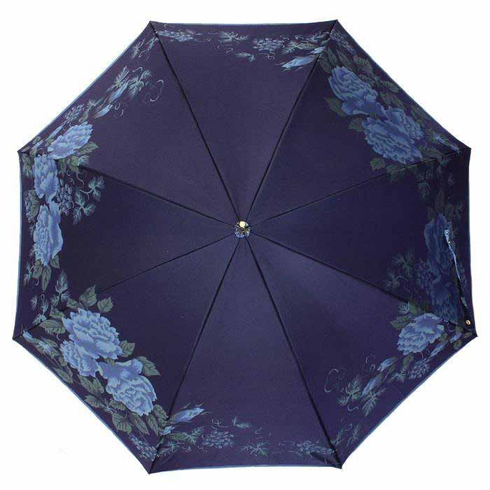 【ふるさと納税】 槙田商店【晴雨兼用】長傘 ”絵おり” 薔薇と葡萄 紺 FAA5073 サムネイル2