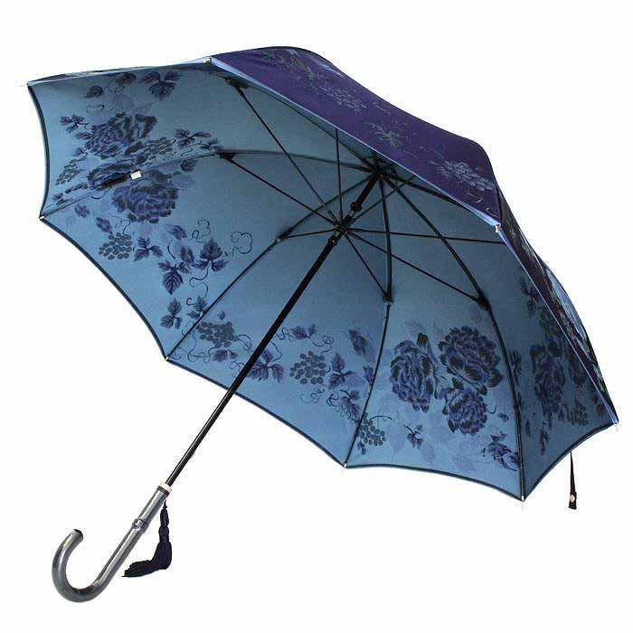 【ふるさと納税】 槙田商店【晴雨兼用】長傘 ”絵おり” 薔薇と葡萄 紺 FAA5073 サムネイル3
