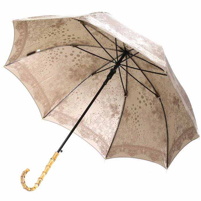 【ふるさと納税】 槙田商店【晴雨兼用】長傘 kirie ドットフラワー：モカブラウン FAA5039 サムネイル3