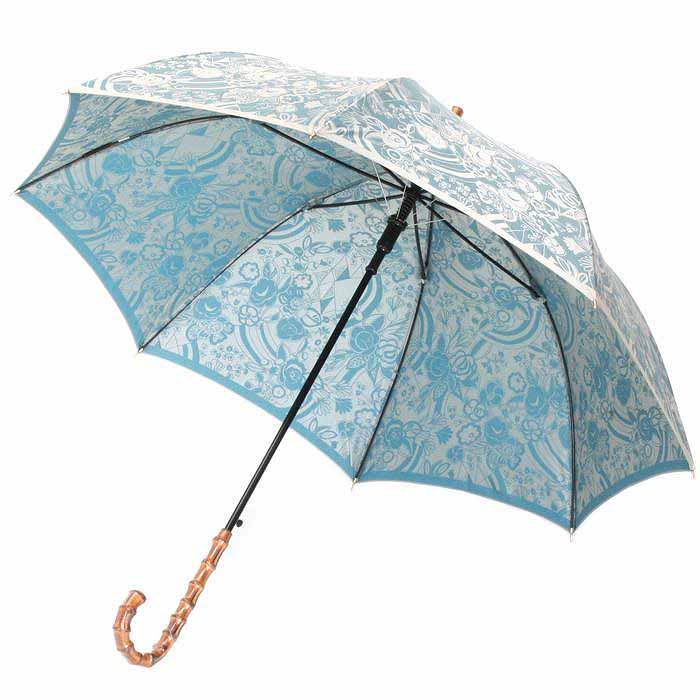 【ふるさと納税】 槙田商店【晴雨兼用】長傘 kirie 更紗：レイクブルー FAA5046 サムネイル3