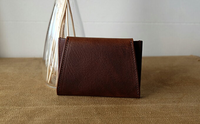 【ふるさと納税】植物タンニンレザーのカードケース(こげ茶) プレゼント 女性 オシャレ 男性 ギフト ファッション小物 革製品 名刺入れ サムネイル2