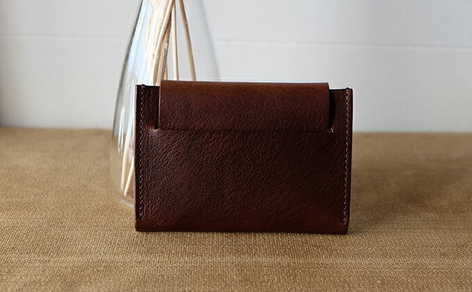 【ふるさと納税】植物タンニンレザーのカードケース(こげ茶) プレゼント 女性 オシャレ 男性 ギフト ファッション小物 革製品 名刺入れ サムネイル3