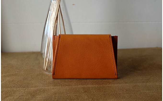 【ふるさと納税】植物タンニンレザーのカードケース(赤茶) プレゼント 女性 オシャレ 男性 ギフト ファッション小物 革小物 雑貨 カード入れ 革製品 サムネイル2