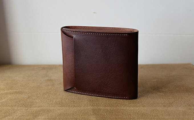 【ふるさと納税】植物タンニンレザーの二つ折財布(こげ茶) プレゼント 女性 オシャレ 男性 ギフト ファッション小物 革製品 さいふ サムネイル2