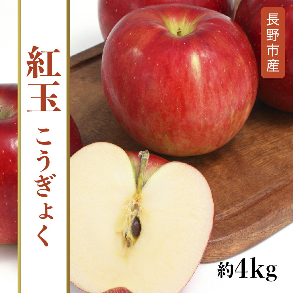 【2026年9～10月発送 先行予約】長野市産　紅玉　約4キロ 果物類 林檎 りんご リンゴ 約4kg フルーツ 　お届け：2026年9月下旬より順次発送