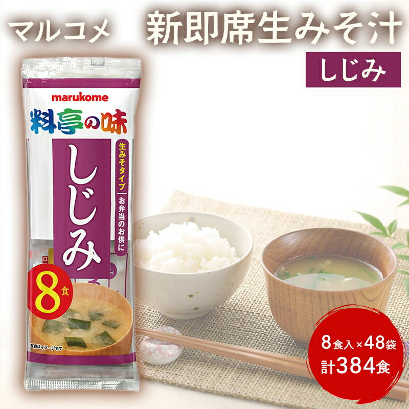 みそ汁 マルコメ 新即席生みそ汁 しじみ 8食入 × 48袋 384食 セット 味噌汁 インスタント 料亭の味 加工品 味噌 みそ 信州 長野県 長野市 長野