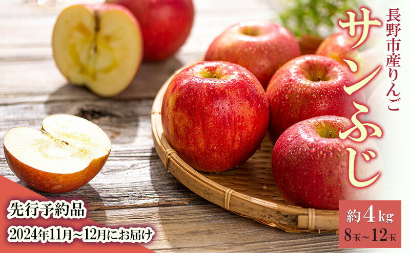 【ふるさと納税】長野市産りんご　サンふじ4kg（ご家庭用）長野市 お取り寄せ　お届け：2025年11月下旬～2025年12月下旬まで サムネイル2