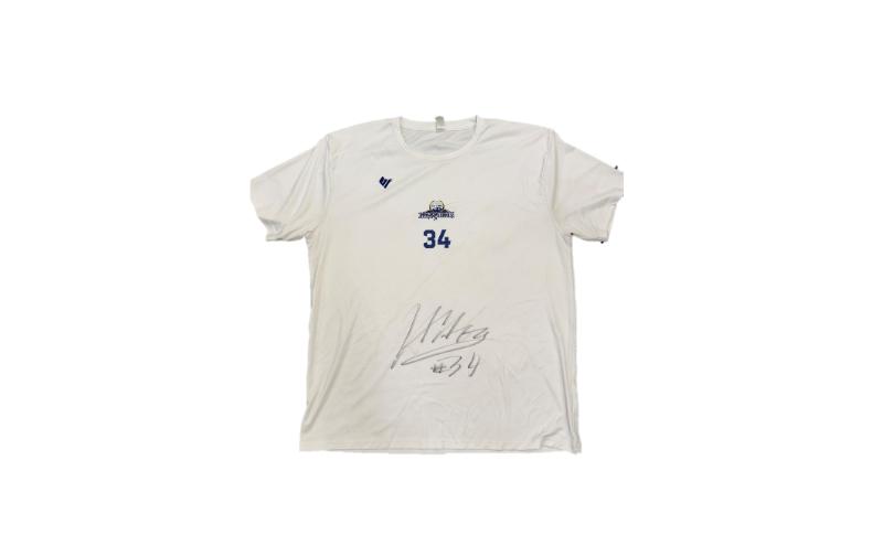 【ふるさと納税】信州ブレイブウォリアーズ　選手着用アイテム_#34 渡邉飛勇選手（直筆サイン入りTシャツ）長野市 バスケットボール バスケットボールチーム グッズ サムネイル2