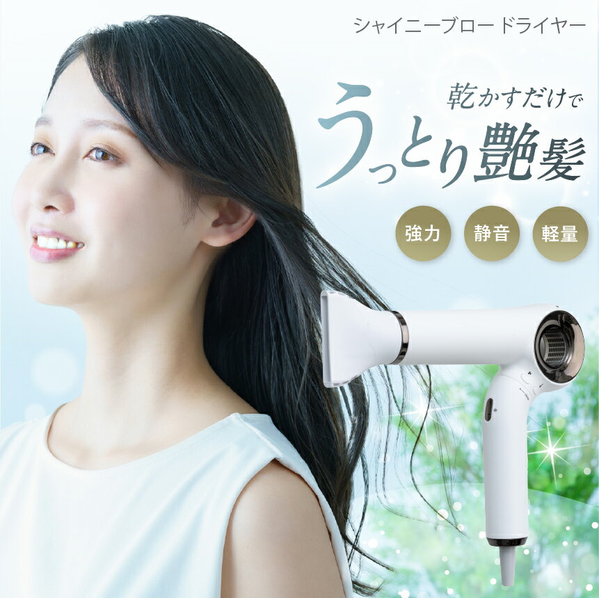 シャイニーブロー ドライヤー HHD-1300W | ドライヤー ヘアドライヤー 髪 コンパクト マイナスイオン 高性能 スタイリング ヘアケア 家電 1年保証 ふるさと納税 長野県 松本市 信州 松本