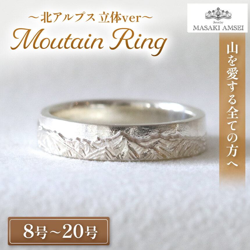 〔立体〕北アルプスのリング｜ ふるさと納税 長野県 松本市 信州 アルプス リング 指輪 アクセサリー 手 飾り 山岳 山 北アルプス 特別 ジュエリー
