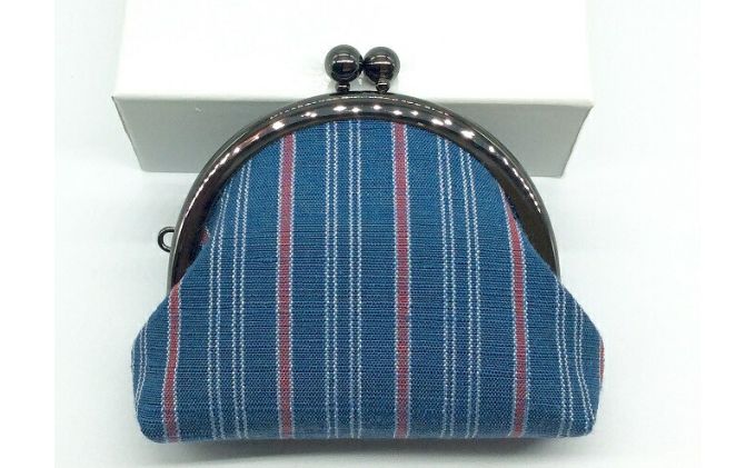 【ふるさと納税】上田紬のがま口 サムネイル3