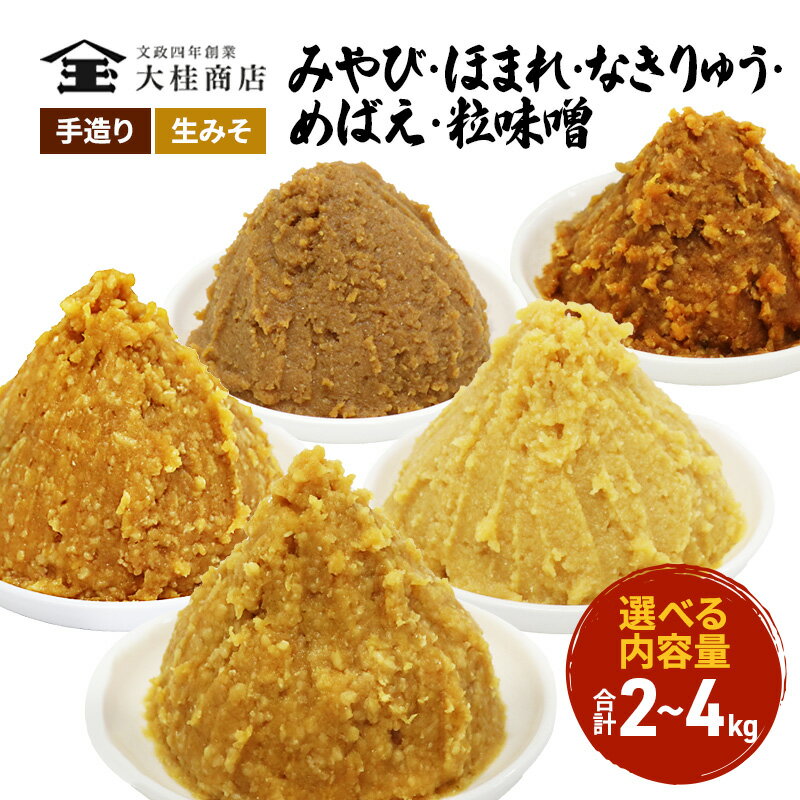 （I) 味噌 無添加 信州味噌 こだわり セット いろいろな味を楽しみたい方へ 大吟醸みそ 含む 700g × 5種 みそ 詰め合わせ ミソ 米みそ 信州 調味料 国産原料 信州みそ 長野県 長野 上田市 上田 株式会社大桂商店