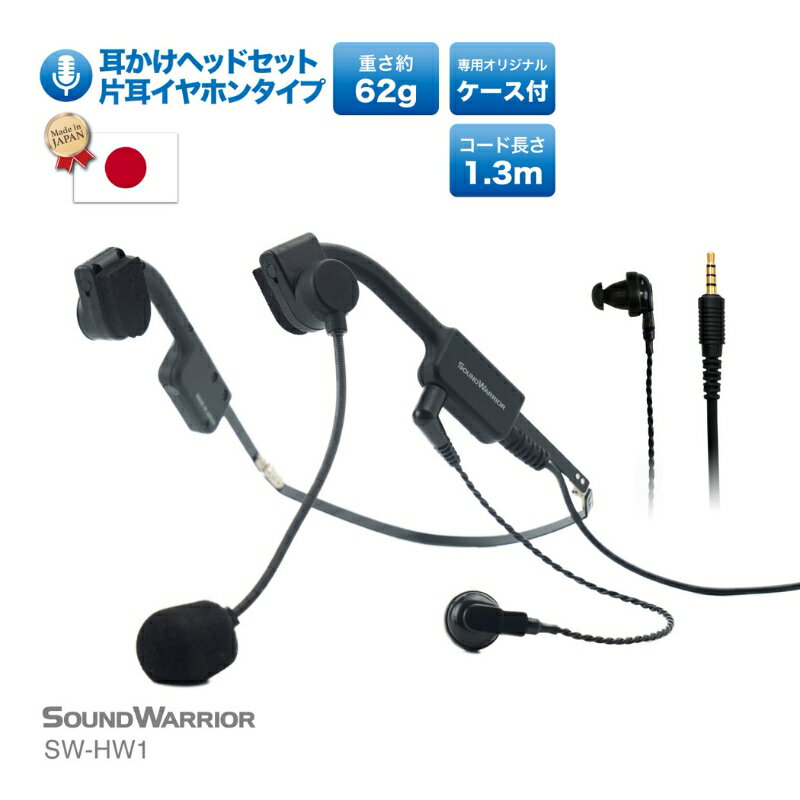 メガネフレーム型ヘッドセット SOUND WARRIOR SW-HW1 片耳イヤホンタイプ 日本製 国産 イヤホン マイク 周辺機器 オーディオ周辺機器 PC テレワーク 在宅ワーク リモート 城下工業 信州 長野　【 上田市 】