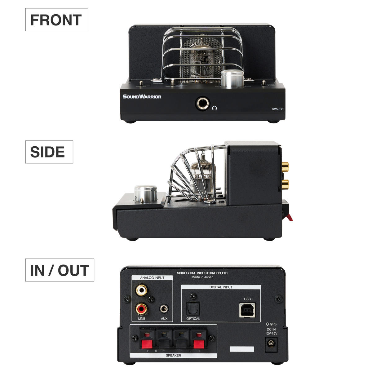 【ふるさと納税】真空管アンプ SOUND WARRIOR 小型 ハイブリッド プリメインアンプ SWL-T01-SD 城下工業 USB DAC ヘッドホンアンプ パワーアンプ 小型 オーディオ 音響機器 アンプ 長野 長野県 上田市 サムネイル3