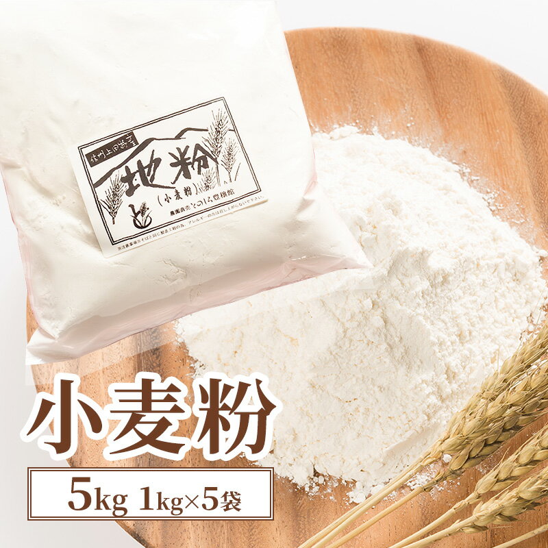 小麦粉 5kg (1kg×5袋) 国産 信州産 業務用 家庭用 小麦 粉 地粉 お菓子作り パン作り 料理 生地 信州 長野 長野県 上田市　お届け：入金から出荷まで1か月以上かかる場合もございます。ご了承の上寄付いただけますと幸いです。