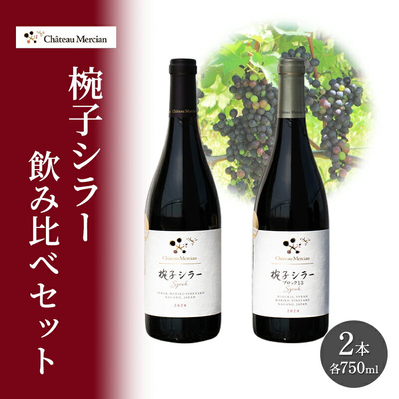 赤ワイン 飲み比べセット 750ml 2本セット 椀子シラー ギフト シャトーメルシャン椀子ワイナリー シャトーメルシャン ワイン お酒 酒 アルコール 家飲み 宅飲み お祝い 記念日 飲み比べ セット 贈り物 プレゼント 信州 長野 長野県 上田市