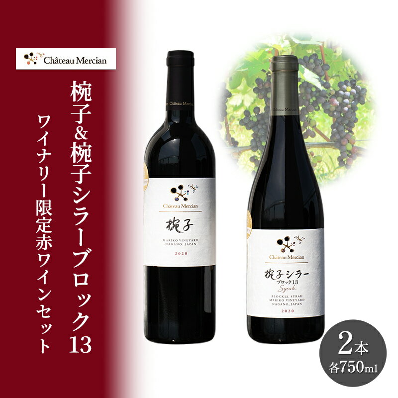 限定 赤ワイン 飲み比べセット 750ml 2本 セット 椀子 椀子シラー ギフト シャトーメルシャン椀子ワイナリー シャトーメルシャン ワイン お酒 酒 アルコール 家飲み 宅飲み お祝い 記念日 飲み比べ 贈り物 プレゼント 信州 長野 長野県 上田市